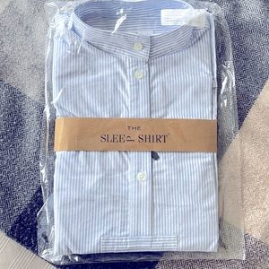 The Sleep Shirt Brand Blue Oxford stripe, one size